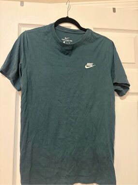 Nike Teal Short-Sleeve Crewneck T-Shirt with White Logo